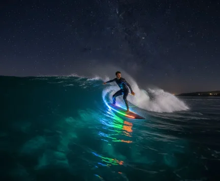 Ночные волны: новый тренд серфинга 2025 и где попробовать
